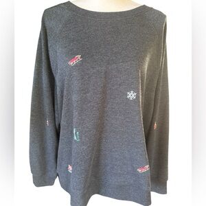 Lou and Grey ladies XXL petite crewneck sweatshirt NWT SUPER SOFT grayish black